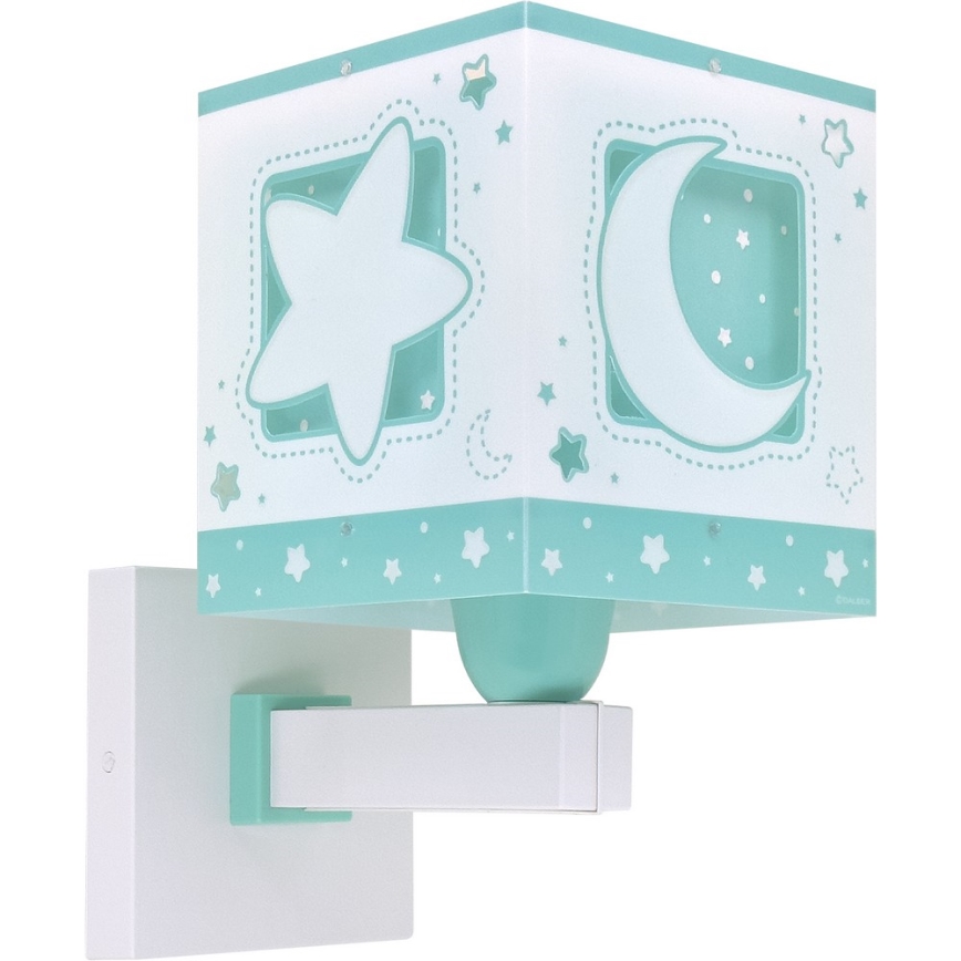 Dalber 63239H - Applique per bambini MOONLIGHT 1xE27/15W/230V verde