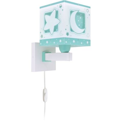Dalber 63239H - Applique per bambini MOONLIGHT 1xE27/15W/230V verde