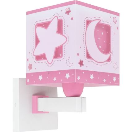 Dalber 63239S - Applique per bambini MOONLIGHT 1xE27/15W/230V rosa