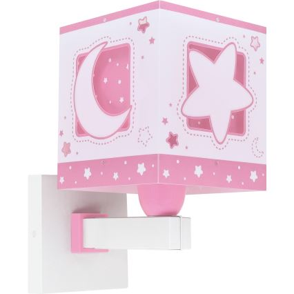 Dalber 63239S - Applique per bambini MOONLIGHT 1xE27/15W/230V rosa