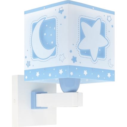 Dalber 63239T - Applique per bambini MOONLIGHT 1xE27/15W/230V blu