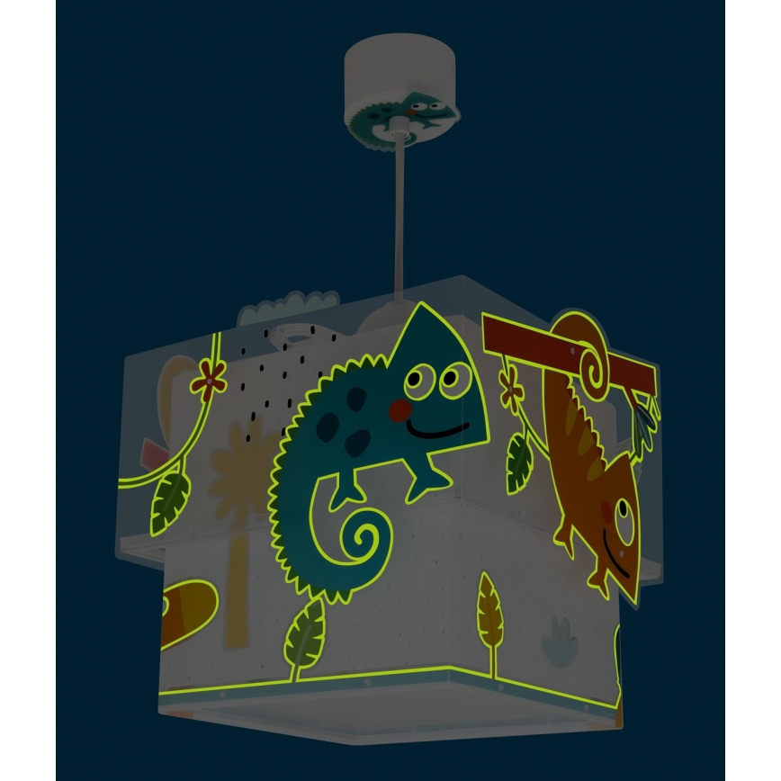 Dalber 63312 - Lampadario per bambini HAPPY JUNGLE 1xE27/15W/230V