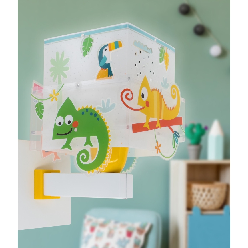 Dalber 63319 - Applique per bambini HAPPY JUNGLE 1xE27/15W/230V