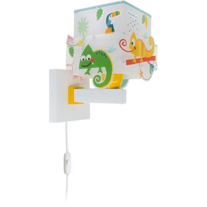 Dalber 63319 - Applique per bambini HAPPY JUNGLE 1xE27/15W/230V