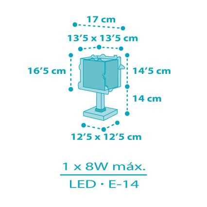 Dalber 63351 - Lampada per bambini ROCKET 1xE14/8W/230V