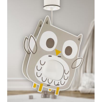 Dalber 63397 - Lampadario per bambini OWL 1xE27/15W/230V