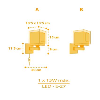 Dalber 63409 - Applique per bambini MY FARM 1xE27/15W/230V