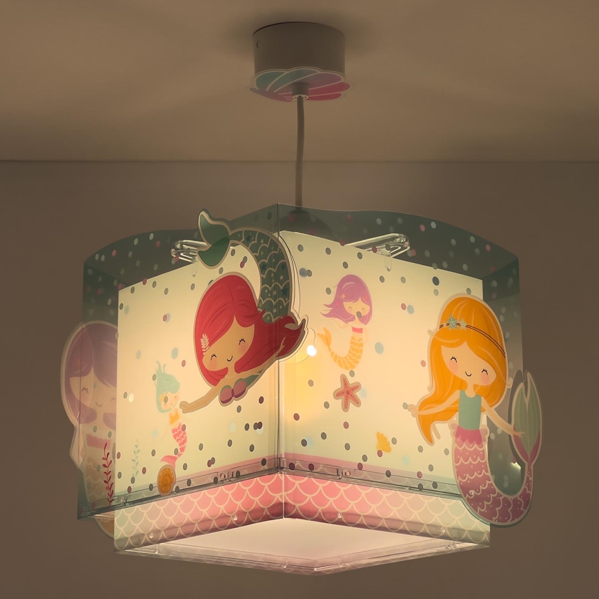 Dalber 63442 - Lampadario per bambini MERMAIDS 1xE27/60W/230V