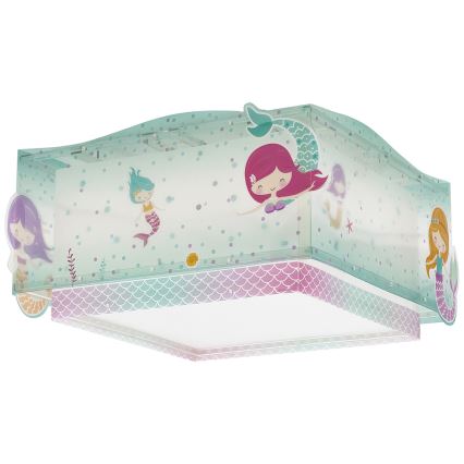 Dalber 63446 - Plafoniera per bambini MERMAIDS 2xE27/60W/230V