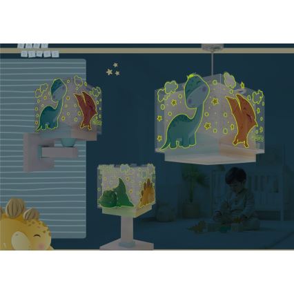 Dalber 63452 - Lampadario per bambini BABY DINOS 1xE27/15W/230V multicolore
