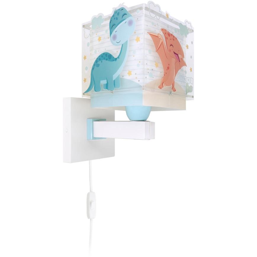 Dalber 63459 - Lampada da parete per bambini BABY DINOS 1xE27/15W/230V multicolore