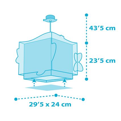 Dalber 63472 - Lampadario per bambini BABY SHARK 1xE27/60W/230V