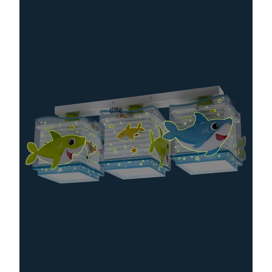 Dalber 63473 - Plafoniera per bambini BABY SHARK 3xE27/60W/230V