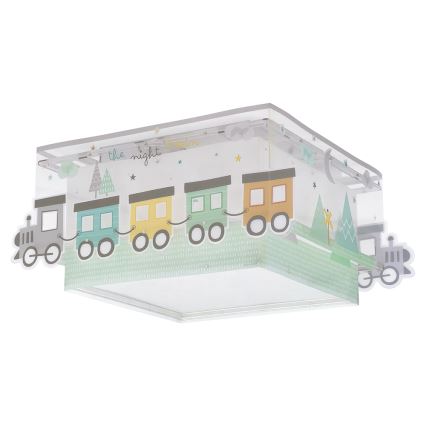 Dalber 63536 - Plafoniera per bambini TRAIN 2xE27/60W/230V