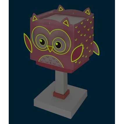 Dalber 64481N - Lampada da comodino LED per bambini LITTLE OWL 1xG4/4W/230V rosa