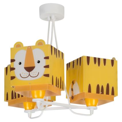 Dalber 64567 - Lampadario per bambini LITTLE TIGER 3xE27/60W/230V