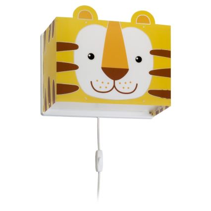 Dalber 64568 - Applique per bambini LITTLE TIGER 1xE27/60W/230V