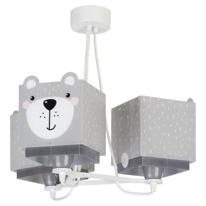 Dalber 64577 - Lampadario per bambini LITTLE TEDDY 3xE27/60W/230V