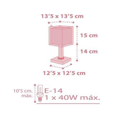 Dalber 64581 - Lampada per bambini LITTLE FOX 1xE14/40W/230V