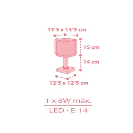 Dalber 64581N - Lampada LED per bambini LITTLE FOX 1xG4/4W/230V rosa