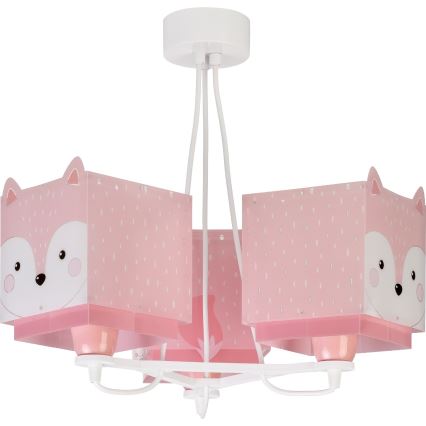 Dalber 64587 - Lampadario per bambini LITTLE FOX 3xE27/60W/230V