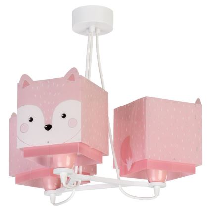 Dalber 64587 - Lampadario per bambini LITTLE FOX 3xE27/60W/230V