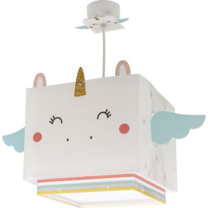 Dalber 64592 - Lampadario per bambini LITTLE UNICORN 1xE27/15W/230V