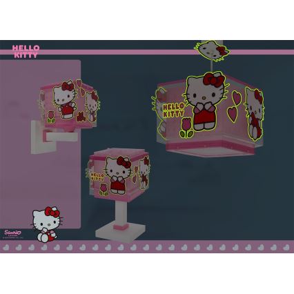 Dalber 73262 - Lampadario per bambini HELLO KITTY 1xE27/15W/230V rosa