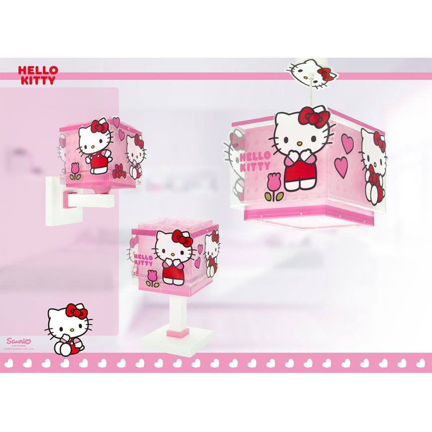 Dalber 73269 - Applique da parete per bambini HELLO KITTY 1xE27/15W/230V rosa