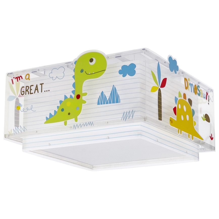 Dalber 73456 - Plafoniera per bambini DINOS 2xE27/60W/230V