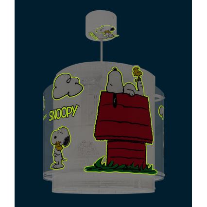 Dalber 76302 - Lampadario per cameretta SNOOPY 1xE27/15W/230V bianco/rosso