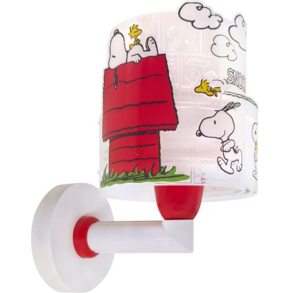 Dalber 76309 - Lampada da parete per bambini SNOOPY 1xE27/15W/230V bianco/rosso