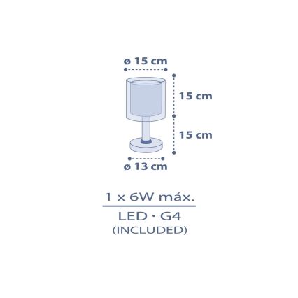 Dalber 76631 - Lampada LED per bambini MOON DREAMS 1xG4/4W/230V, blu