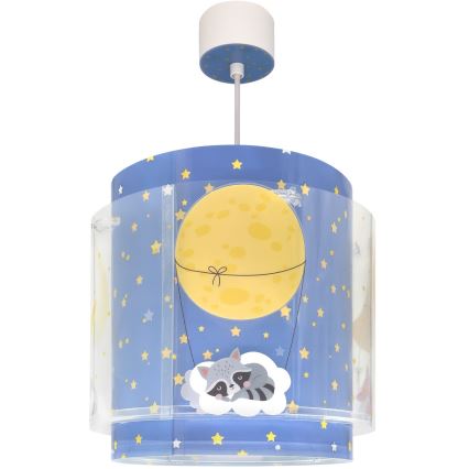 Dalber 76632 - Lampadario per bambini MOON DREAMS 1xE27/15W/230V blu