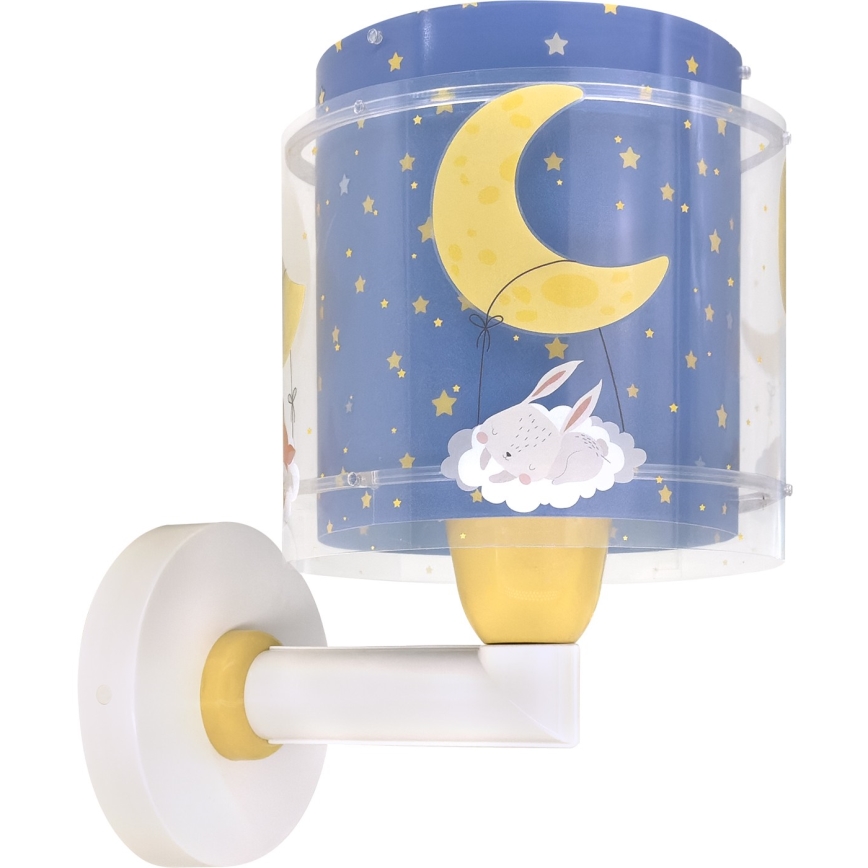Dalber 76639 - Lampada da parete per bambini MOON DREAMS 1xE27/15W/230V blu