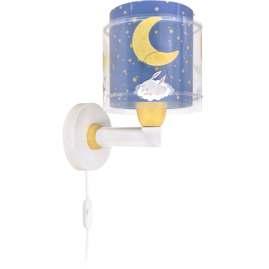 Dalber 76639 - Lampada da parete per bambini MOON DREAMS 1xE27/15W/230V blu