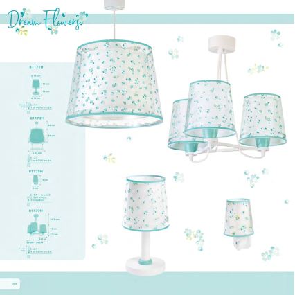 Dalber 81171H - Lampada per bambini DREAM FLOWERS 1xE14/40W/230V