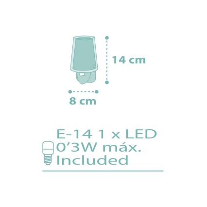 Dalber 81175H - LED Lampada piccola con spina integrata DREAM FLOWERS 1xE14/0,5W/230V
