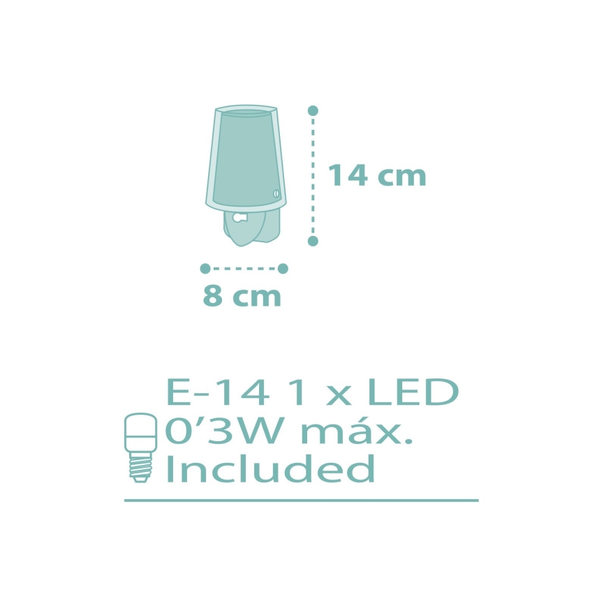 Dalber 81175H - LED Lampada piccola con spina integrata DREAM FLOWERS 1xE14/0,5W/230V