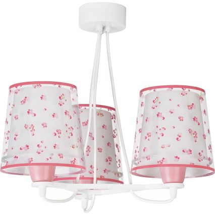 Dalber 81177S - Lampadario per bambini DREAM FLOWERS 3xE27/60W/230V