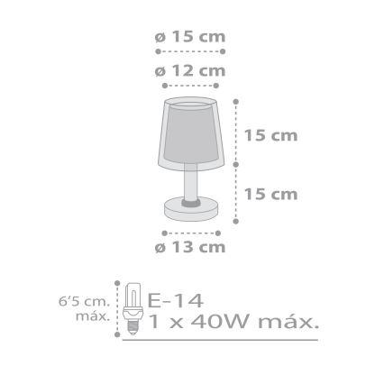 Dalber 81191E - Lampada per bambini LIGHT FEELING 1xE14/40W/230V