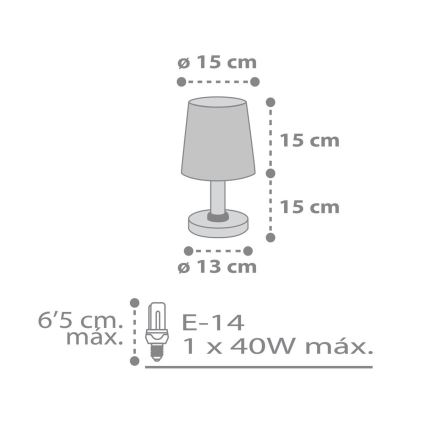 Dalber 82211B - Lampada per bambini STAR LIGHT 1xE14/40W/230V bianca