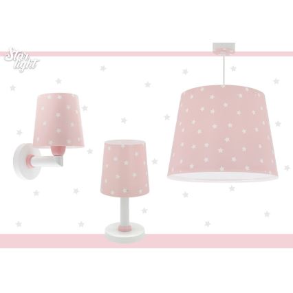 Dalber 82212S -  Lampadario per bambini STAR LIGHT 1xE27/60W/230V rosa