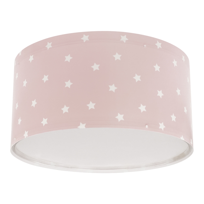 Dalber 82216S - Plafoniera per bambini STAR LIGHT 2xE27/60W/230V rosa