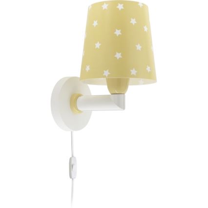 Dalber 82219A -  Applique per bambini STAR LIGHT 1xE27/60W/230V giallo