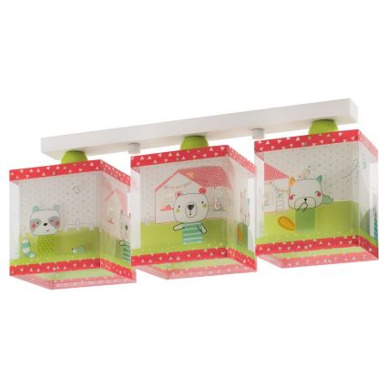 Dalber D-11673 - Plafoniera per bambini MY SWEET HOME 3xE27/60W/230V