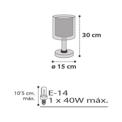 Dalber D-41411E - Lampada da tavolo per bambini CLOUDS 1xE14/40W/230V