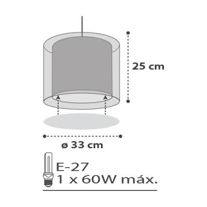 Dalber D-41412E - Lampadario per bambini CLOUDS 1xE27/60W/230V