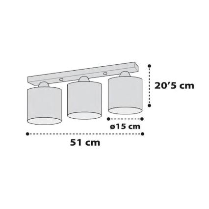 Dalber D-41413H - Plafoniera per bambini NUVOLE 3xE27/60W/230V