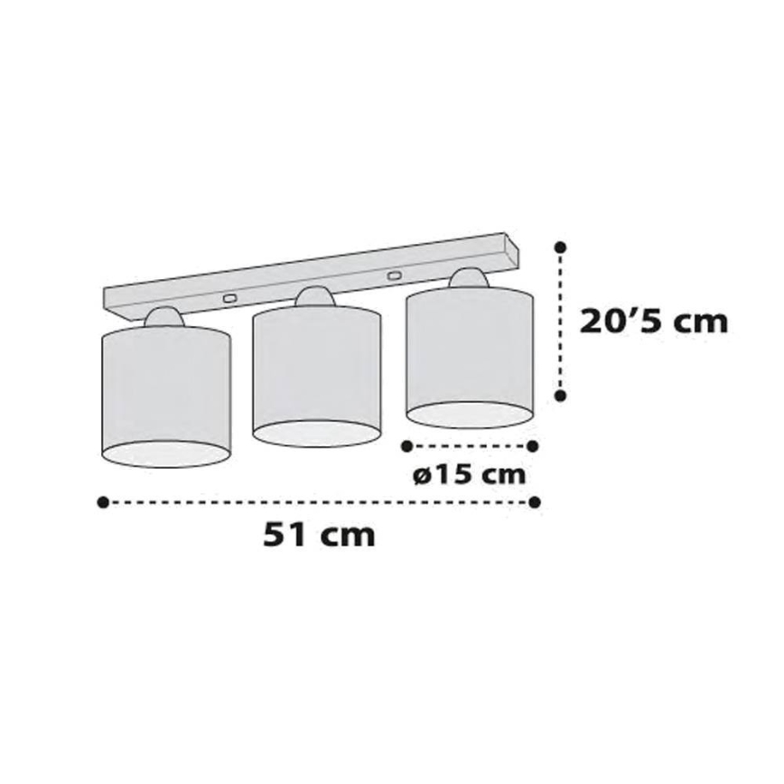 Dalber D-41413S - Plafoniera per bambini NUVOLE 3xE27/60W/230V